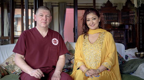 Доктор Суриков, Химани Шах (наследная принцесса Непала) во дворце принцессы Джйоти Шах.